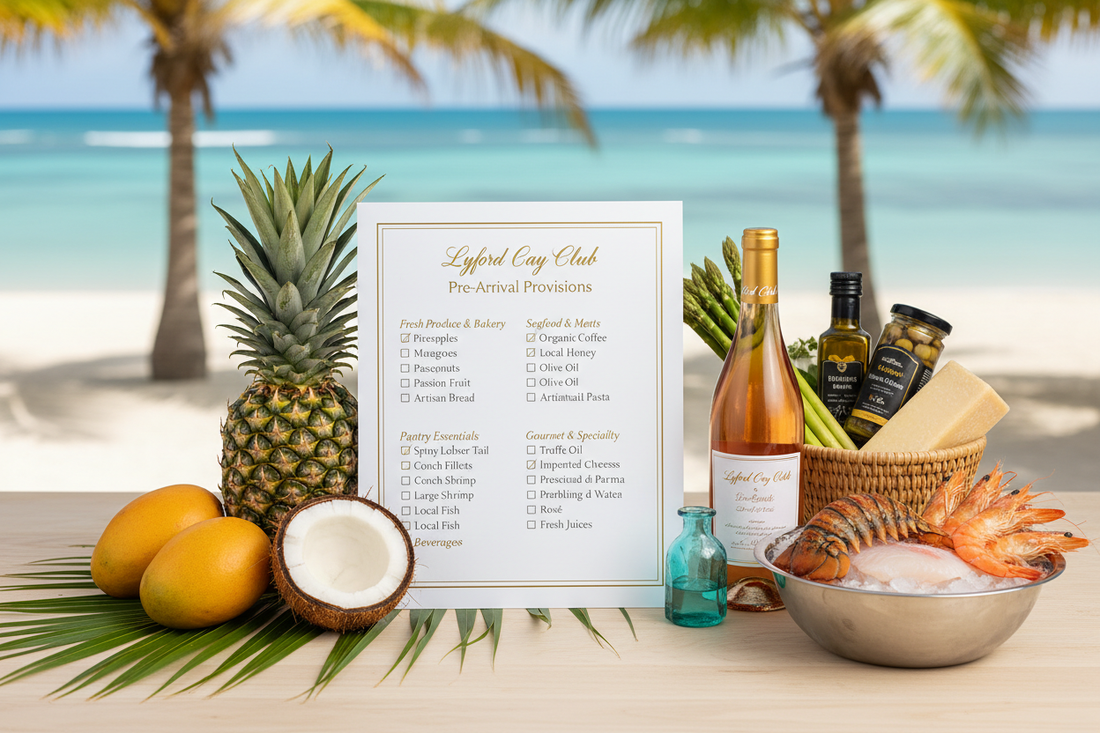 Pre-Arrival Grocery Checklist for Lyford Cay Club Visitors