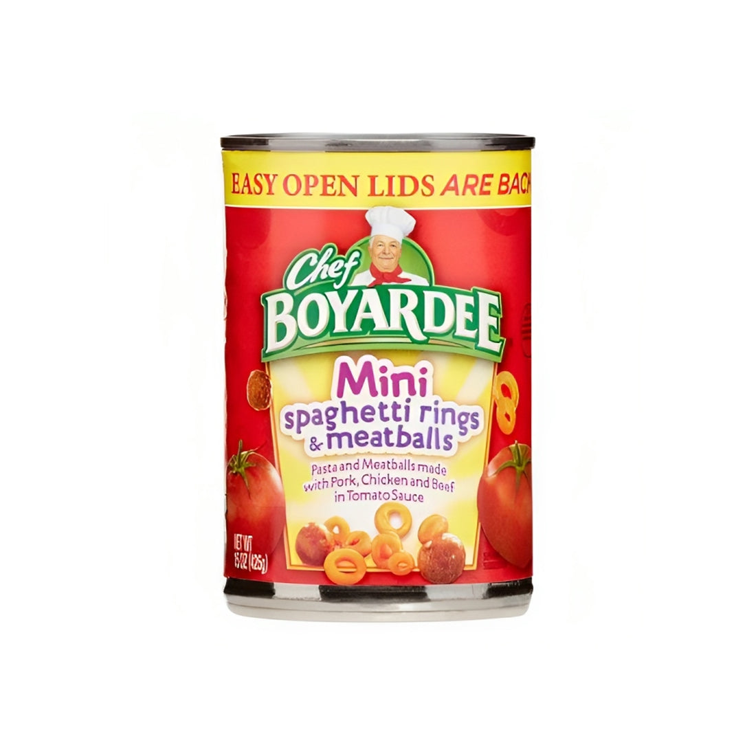 Chef Boyardee Soup Mini Spagetti Rings with Chicken, Beef and Pork