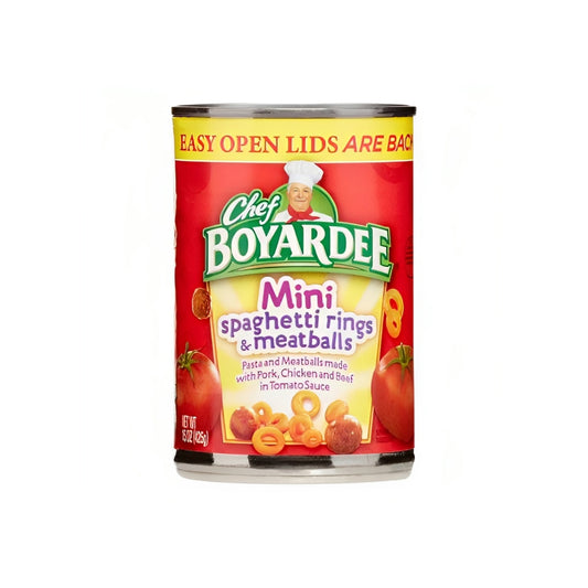 Chef Boyardee Soup Mini Spagetti Rings with Chicken, Beef and Pork