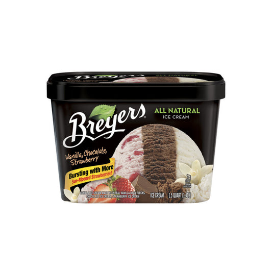 Breyers Vanilla Chocolate Strawberry Ice Cream