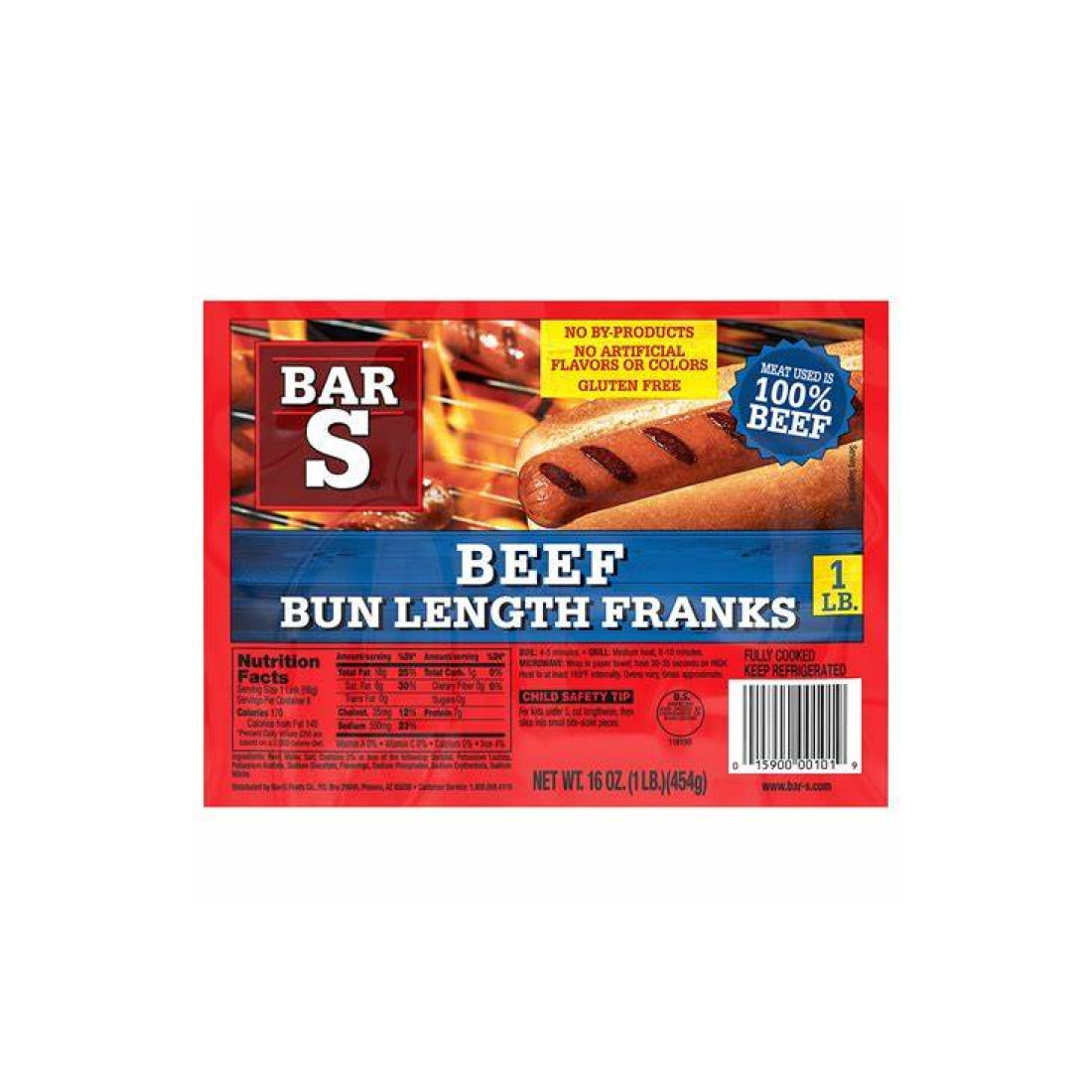 Beef Bun Length Hot Dogs
