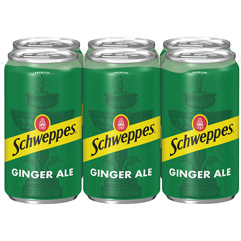 Schweppes Ginger Ale Cans 6 Pack Soda - 7.5 oz